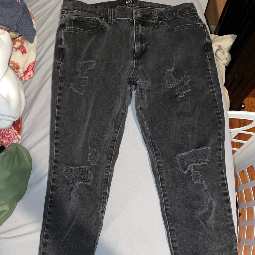 Black ripped jeans from GAP